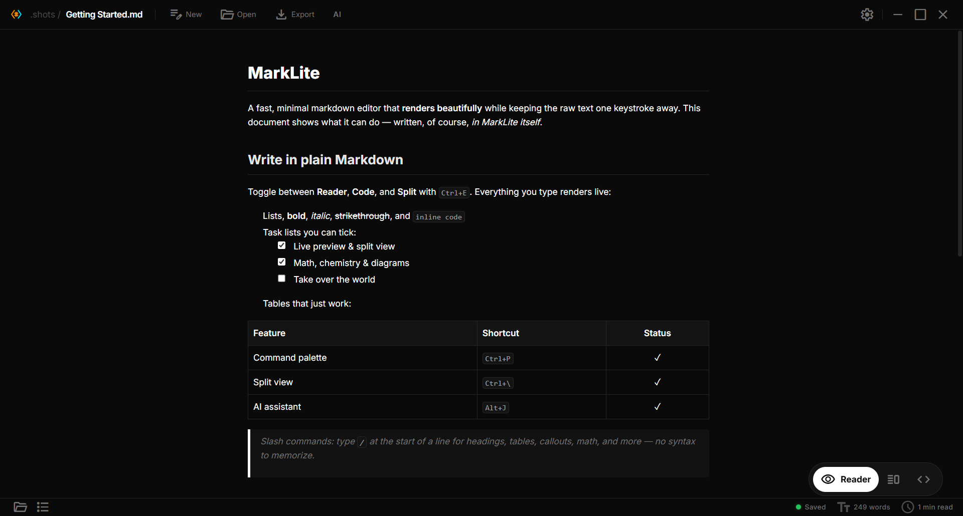 Paperling Dark theme