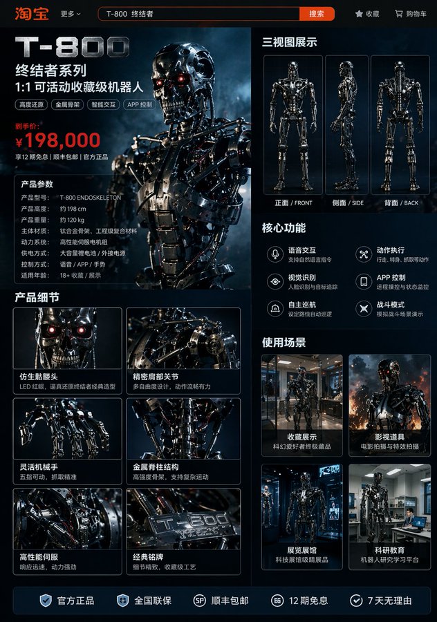 T-800 Taobao Product Detail Page