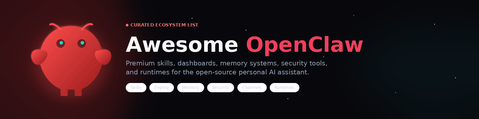 Awesome OpenClaw — curated ecosystem list for the open-source personal AI assistant