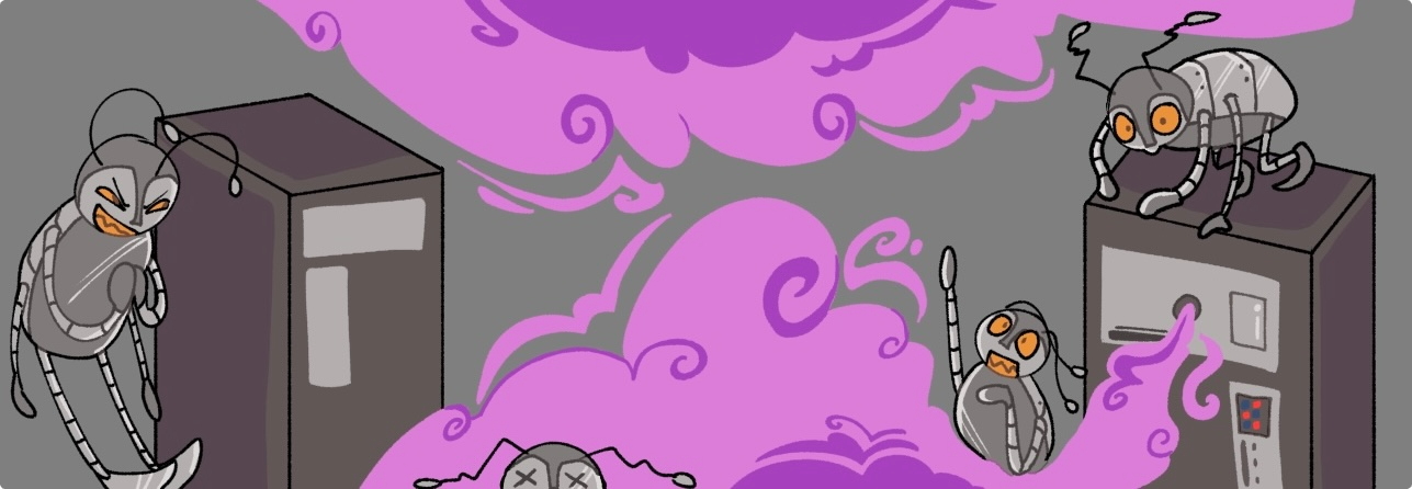 Cover art by @cerberussaturn07 Web crawlers getting stuck in a cloud of poison miasma