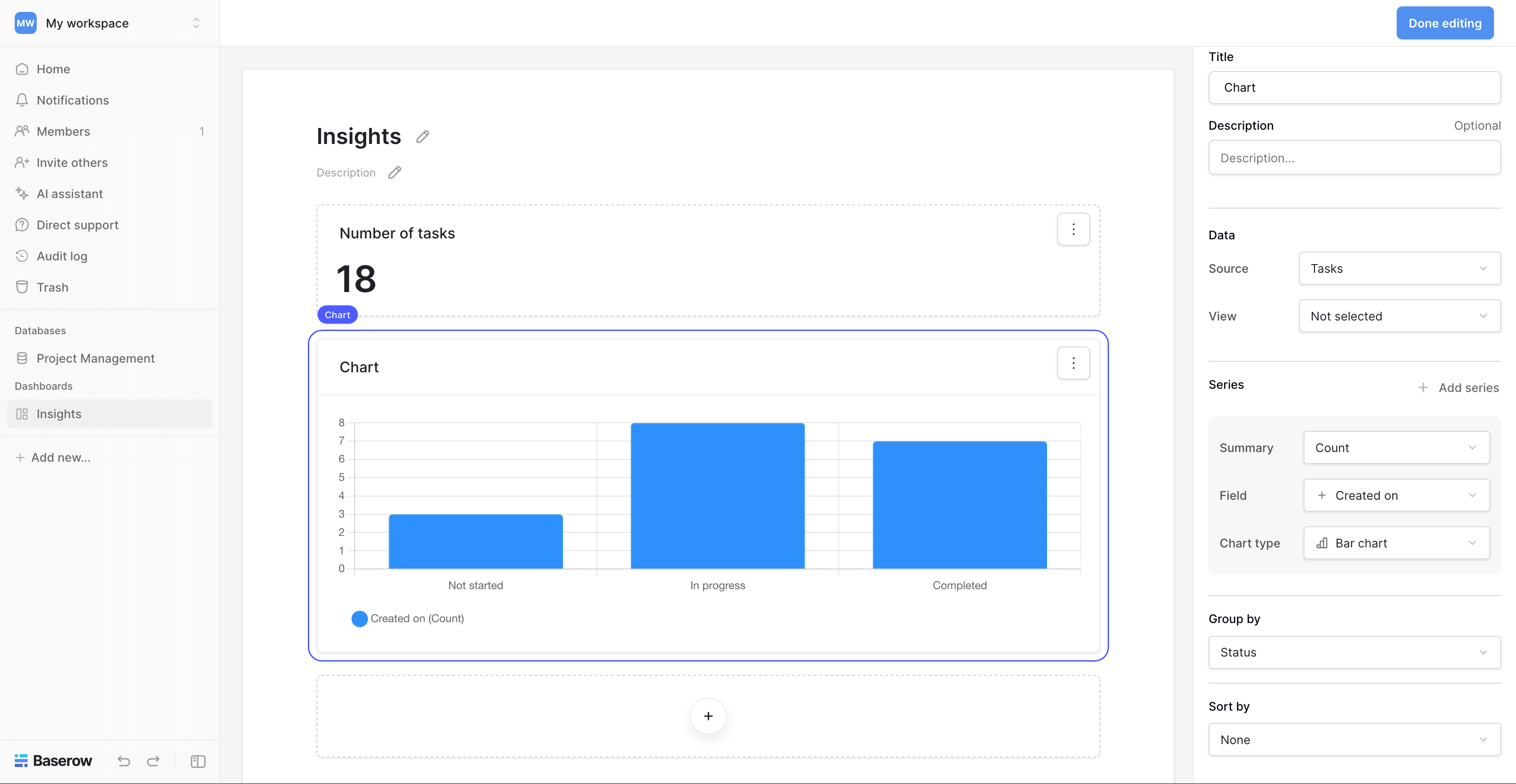 Baserow application builder