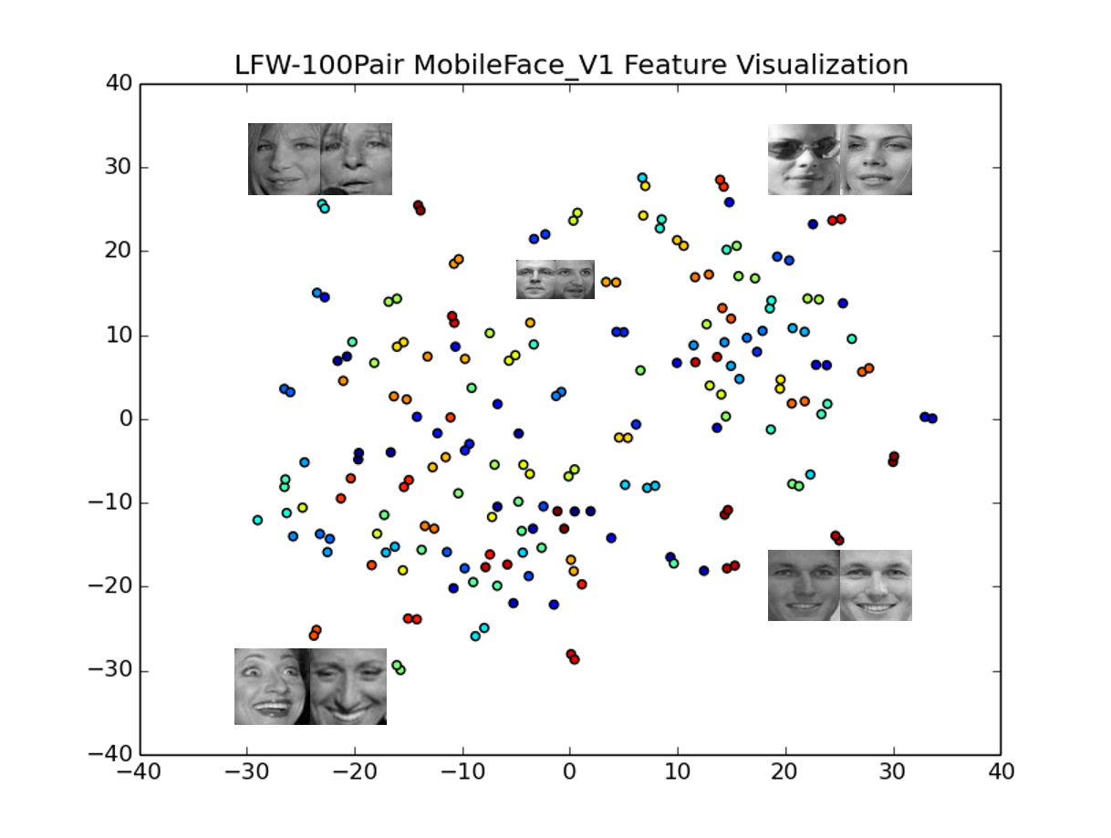 LFW-Aligned-100Pair MobileFace_V1 t-SNE