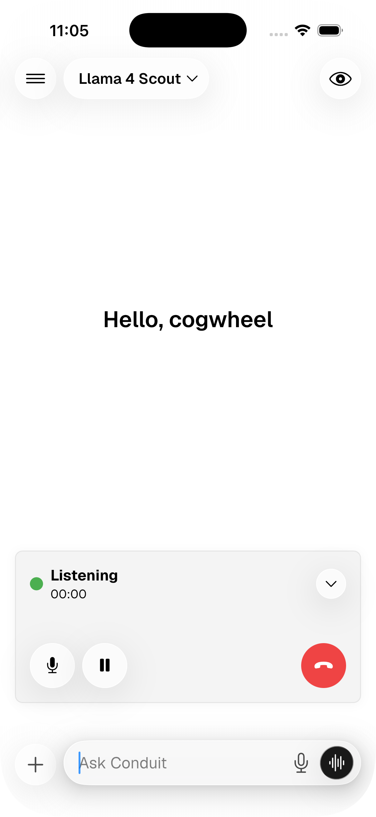 Voice call mode listening with call controls