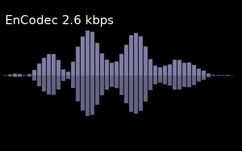 Thumbnail for the sample video.
You will first here the ground truth, then ~3kbps, then 12kbps, for two songs.