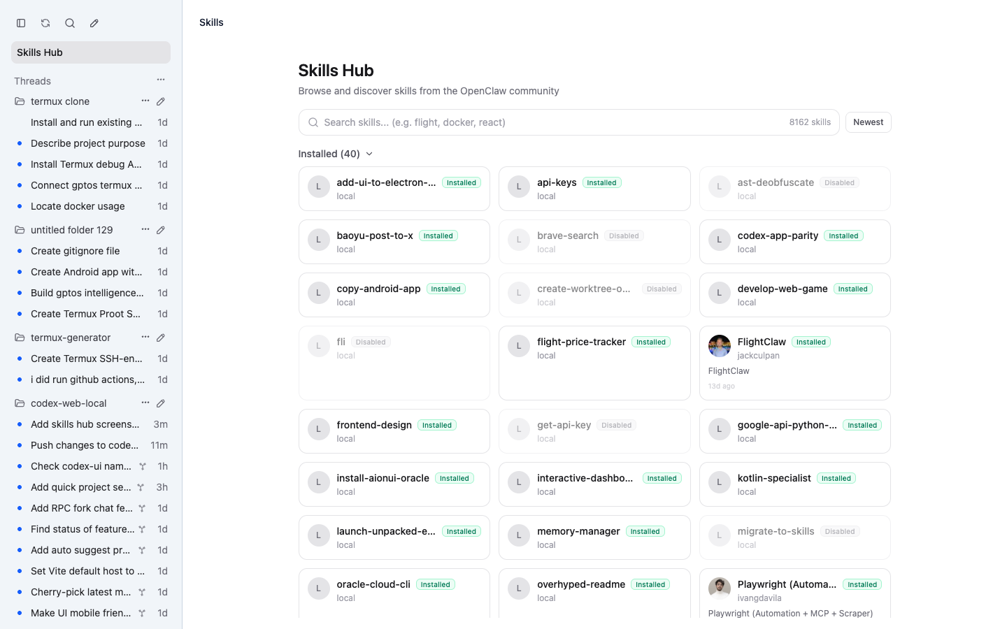 Skills Hub