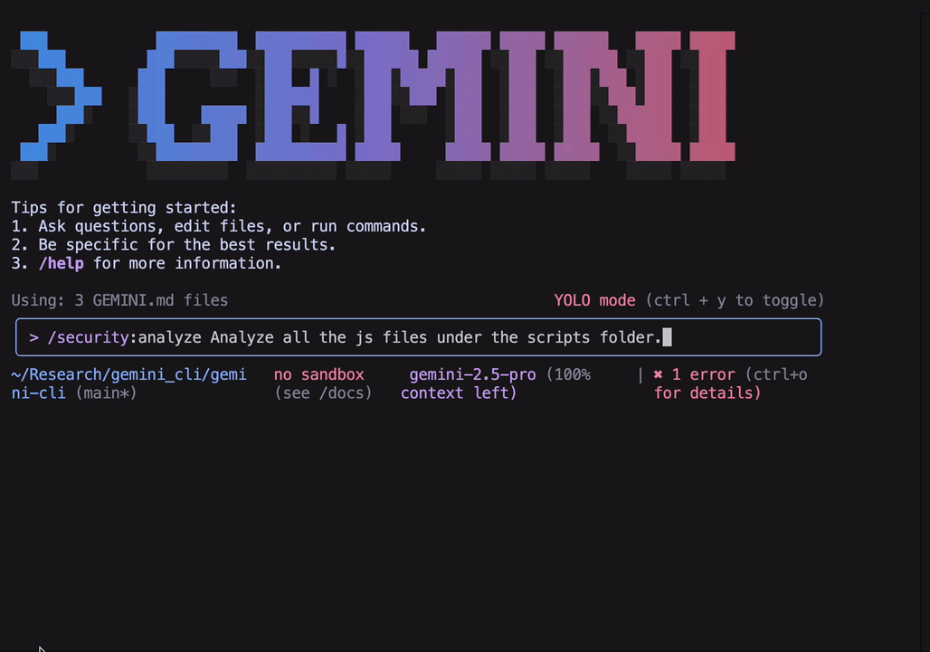 Customize analysis command