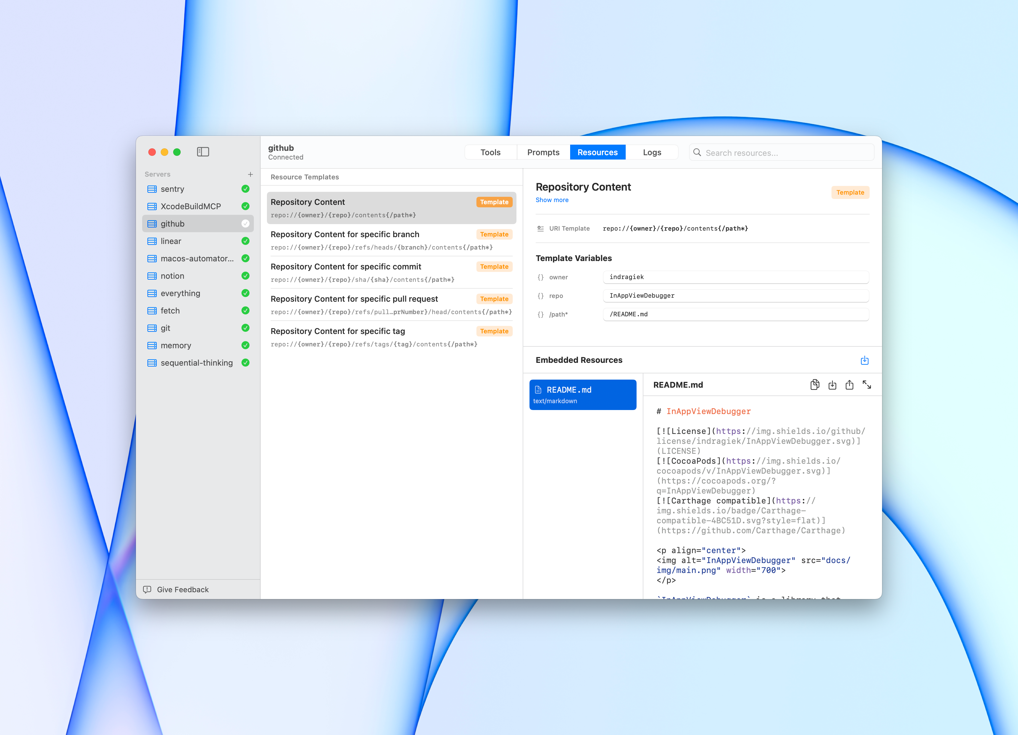 Resources Interface