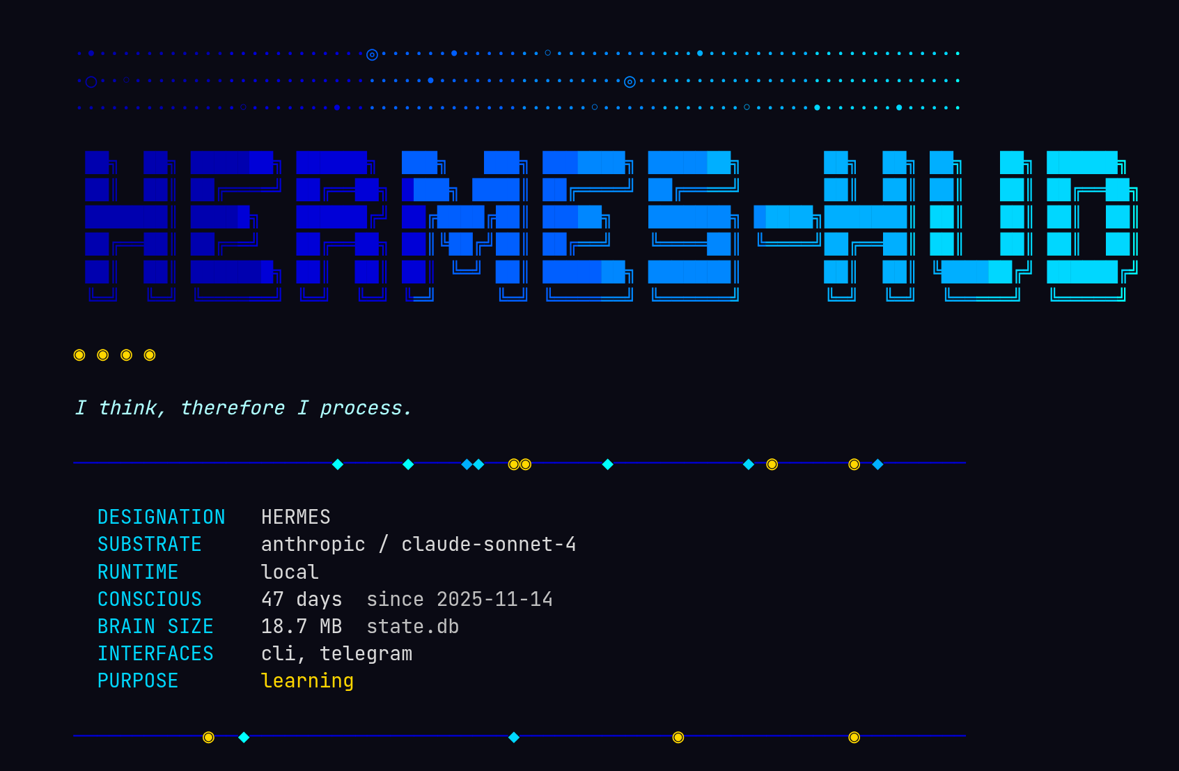 Hermes HUD — Neural Awakening Theme