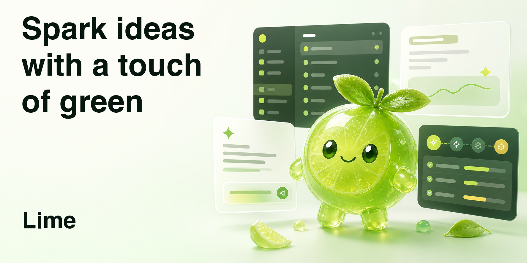 Lime README hero banner: An agent that can actually finish the work