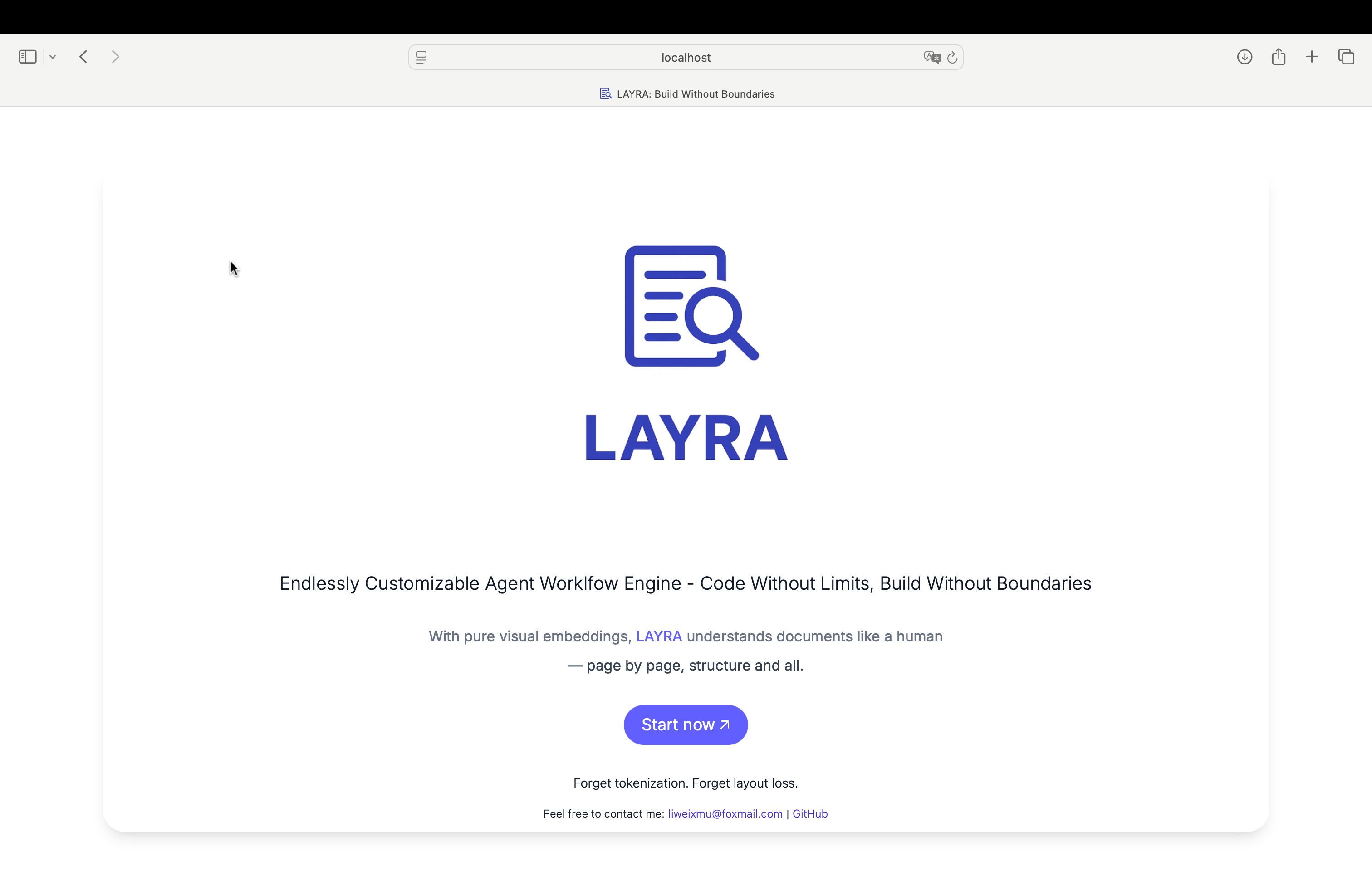 Homepage Screenshot