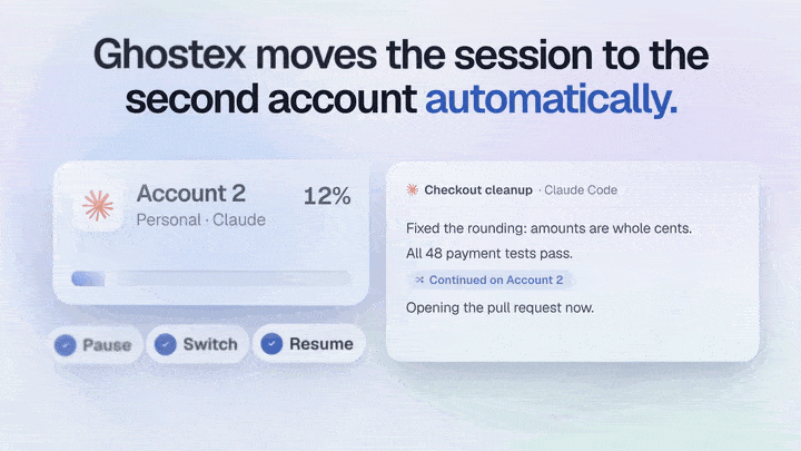 Add multiple Claude and Codex accounts and switch between them freely