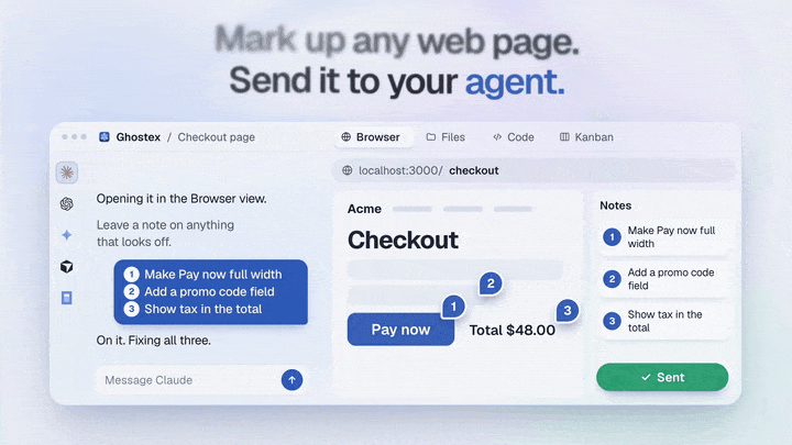 Mark up any web page and send it to your agent