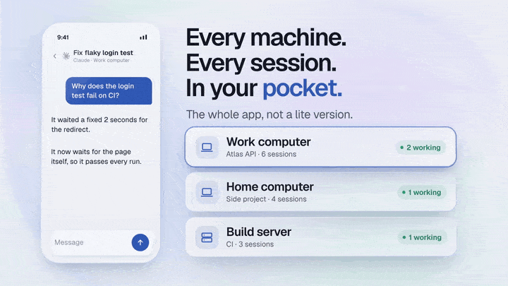 Every machine, every session, in your pocket