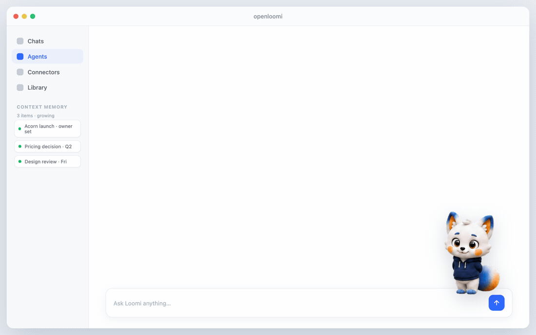 OpenLoomi main window with Loomi