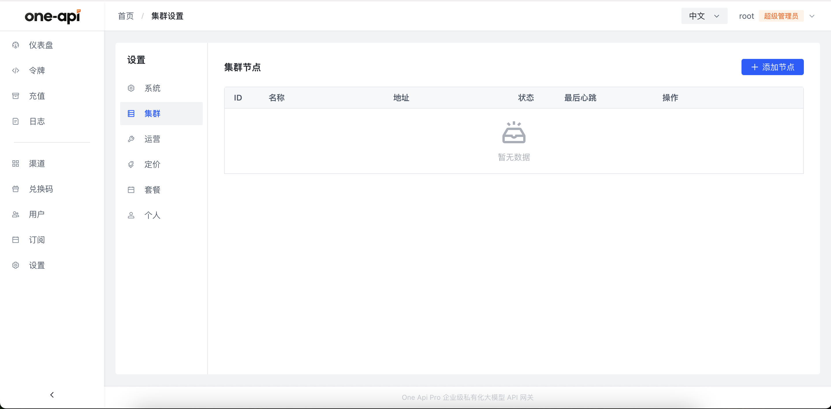 Cluster node management