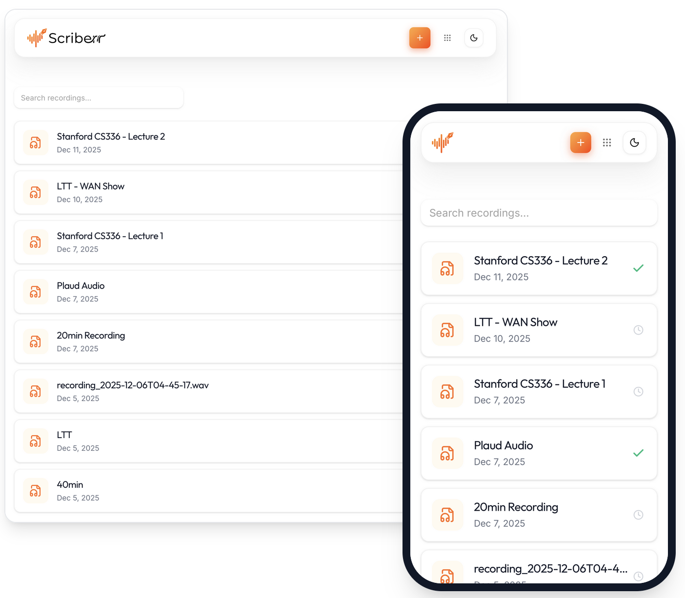 Scriberr Desktop App