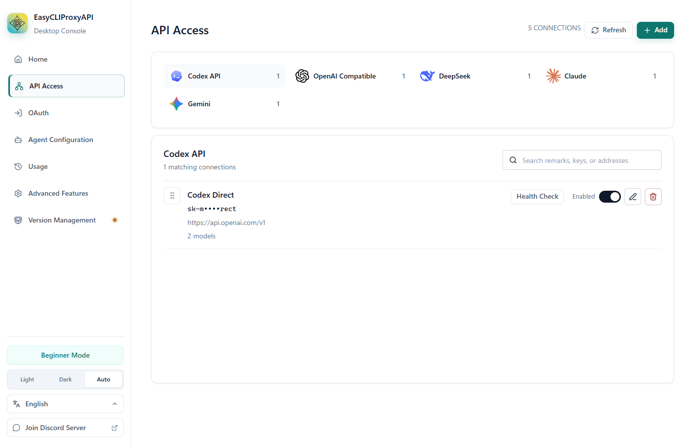 API provider aggregation