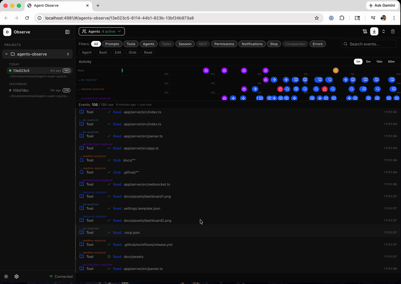 Agents Observe Dashboard Demo