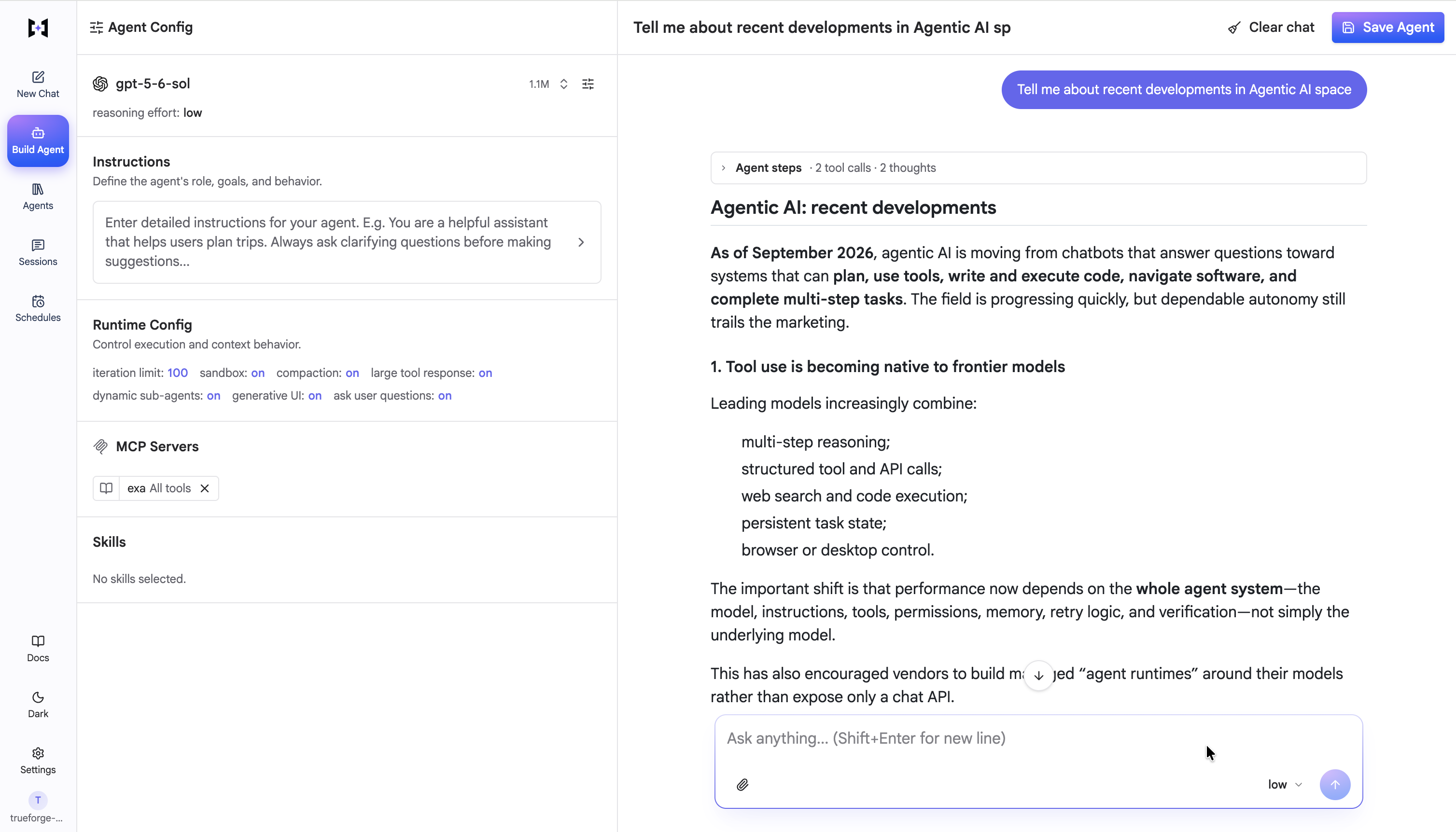 TrueForge Chat UI