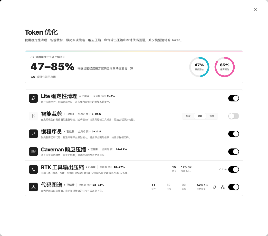 CyberCode Token 优化面板