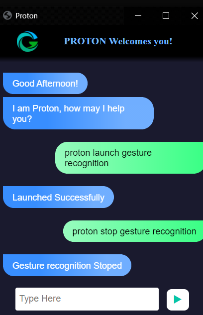launch stop gesture recognition