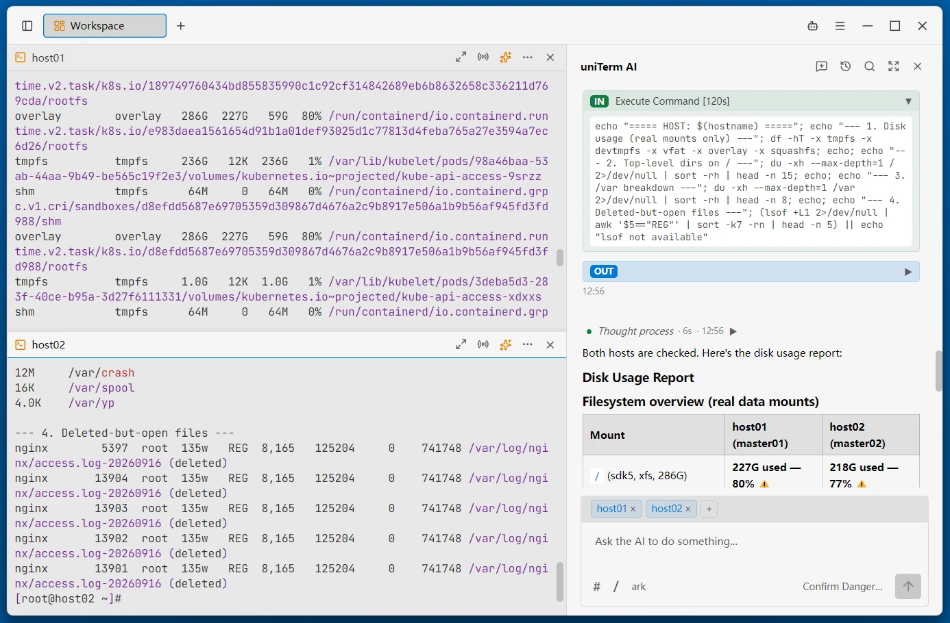 SSH Terminal with AI Assistant